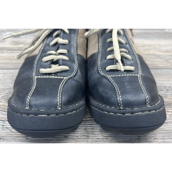 Born Hand Crafted Women's 10 Black Brown Leather Oxford Bicycle Toe Casual Shoes - Picture 7 of 12